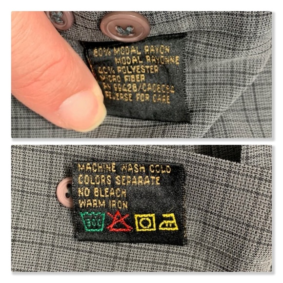 Bugatchi Gray/Black Checked Button Down Shirt - Picture 8 of 8